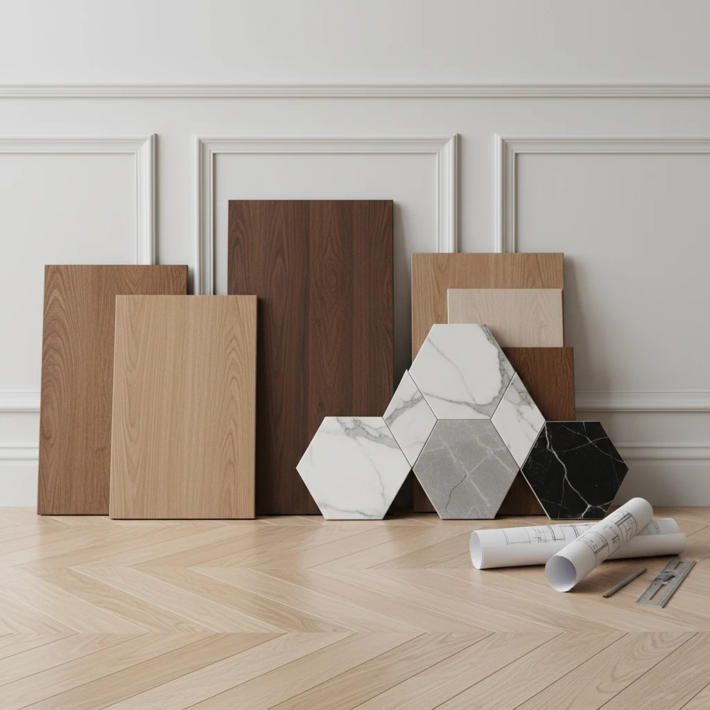 Progettazione interni - dettaglio materiali e finiture